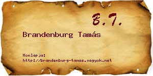 Brandenburg Tamás névjegykártya