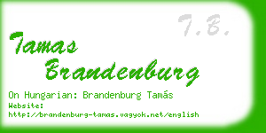 tamas brandenburg business card